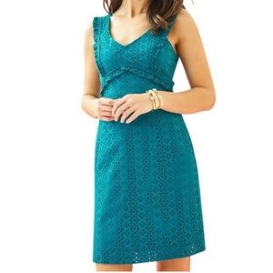 Lilly Pulitzer Teal Kaylee Shift Dress NWT